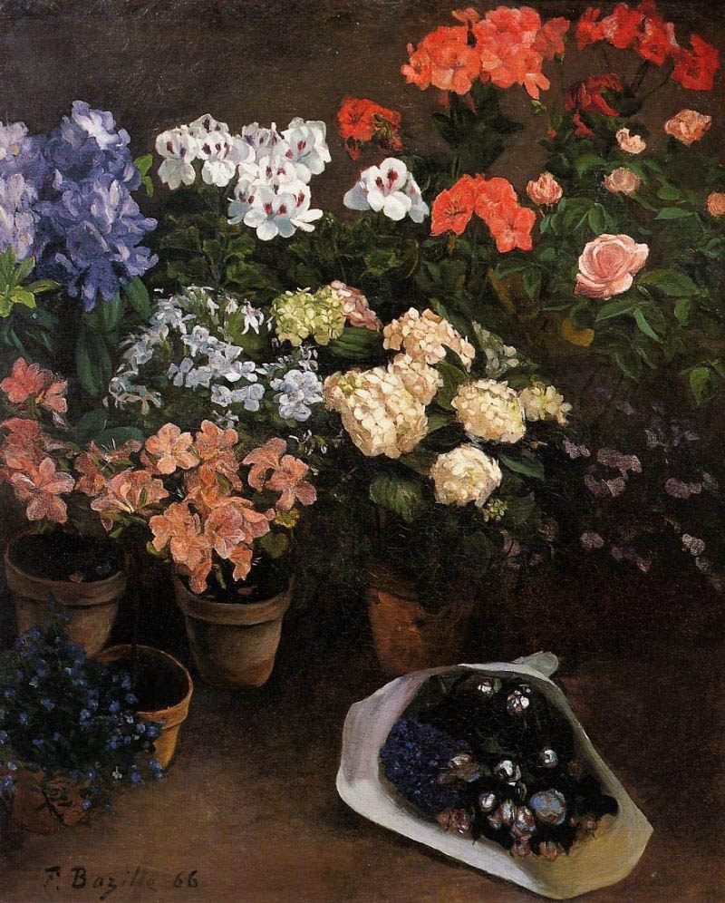 Frederic Bazille Study of Flowers
